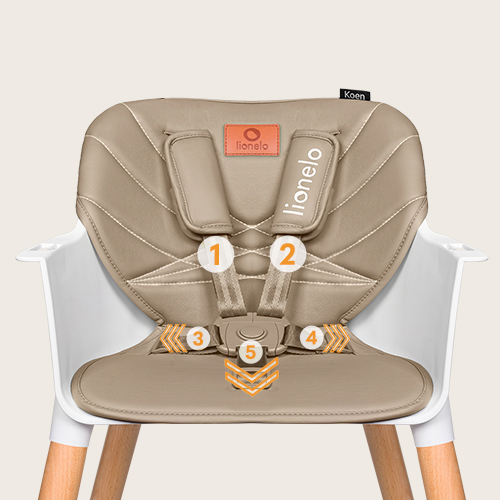 lionelo Koen Beige Sand — Krzesełko do karmienia